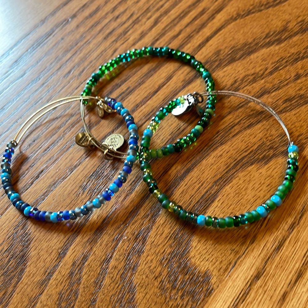 Alex and Ani bundle of three bracelets